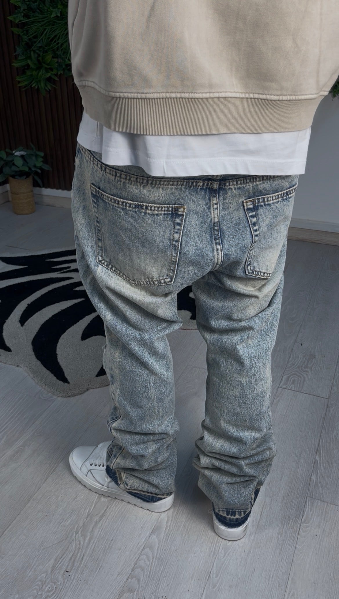 JEANS FLARE SAND