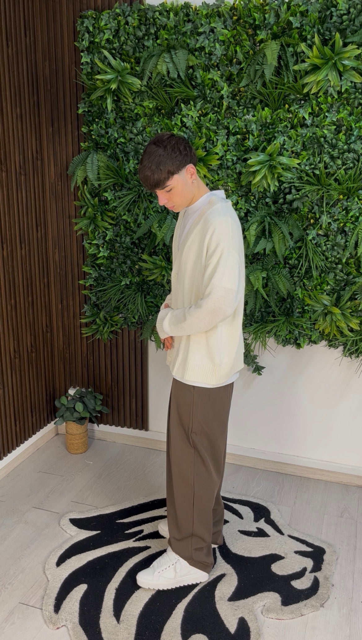 PANTALONE TAILORED MARRONE