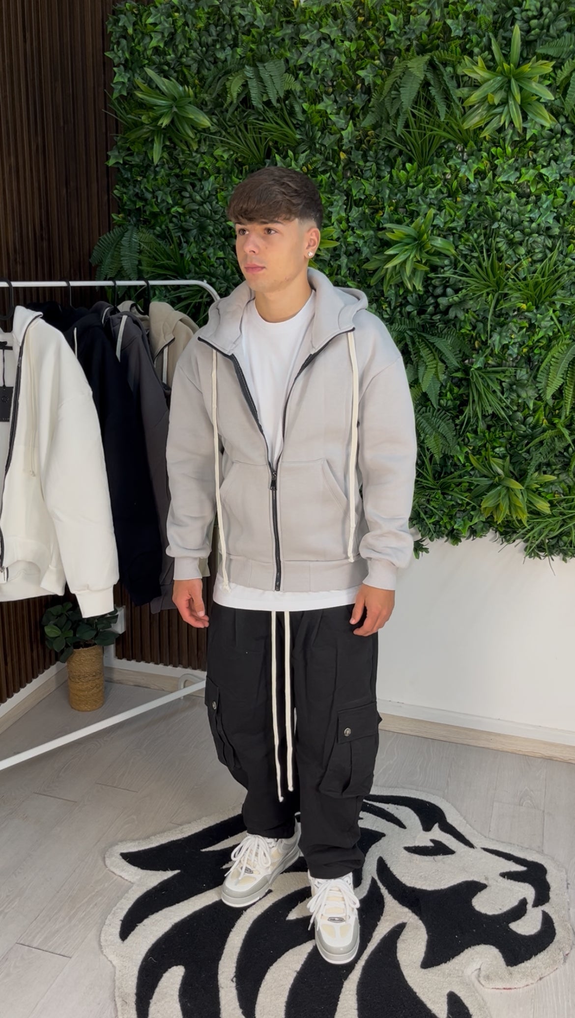FELPA CON ZIP GHIACCIO