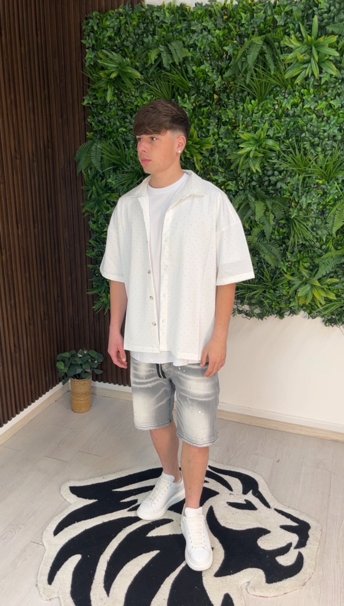 CAMICIA CON STRASS BIANCA