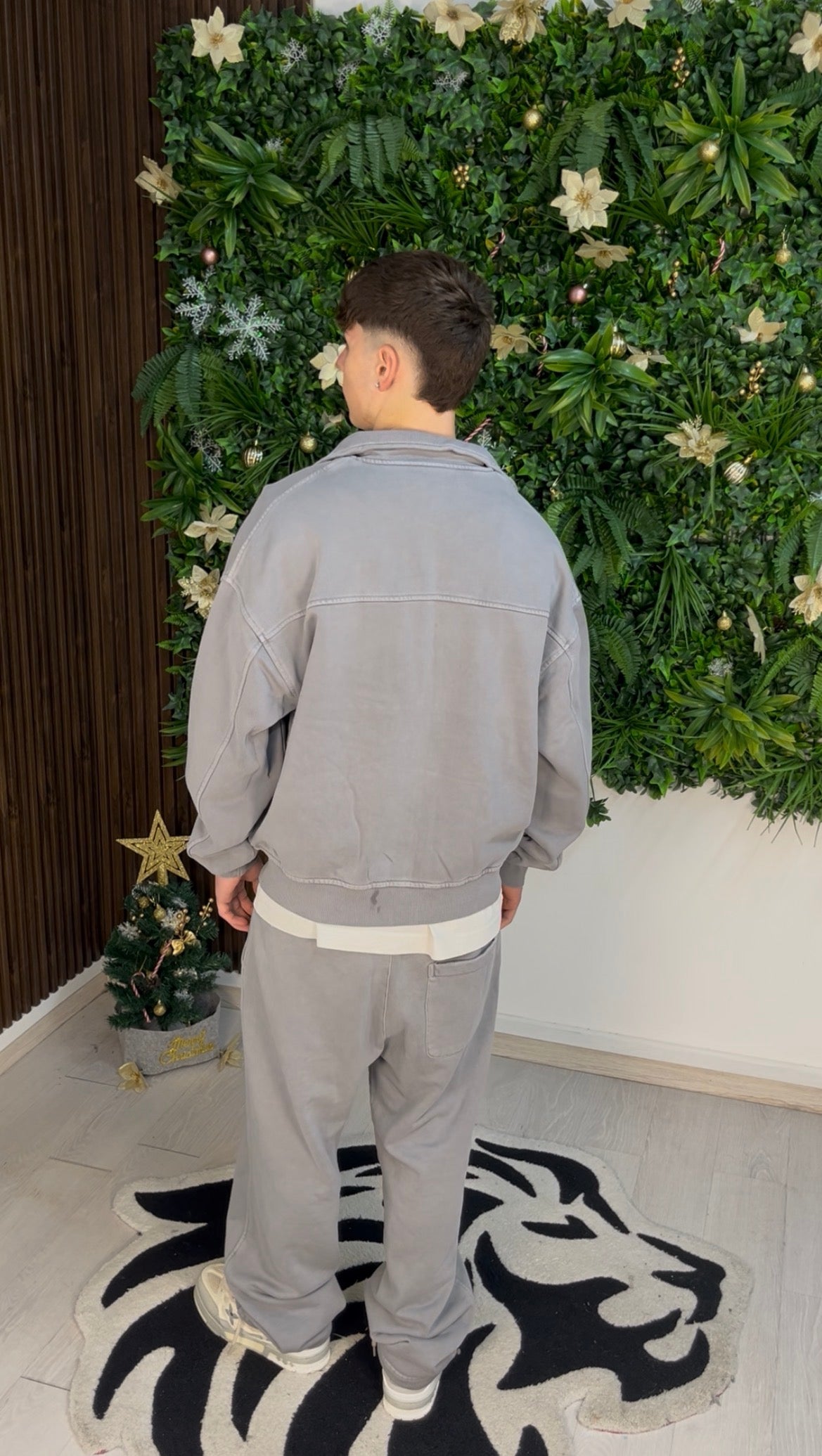 WASHED ZIP GREY