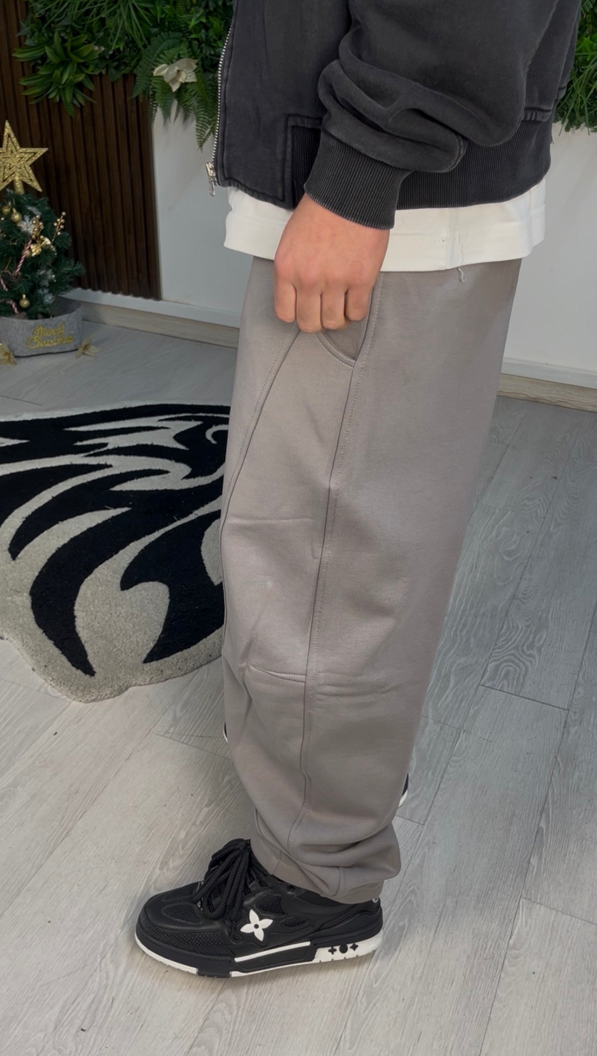 WASHED BALOON PANTS GREY