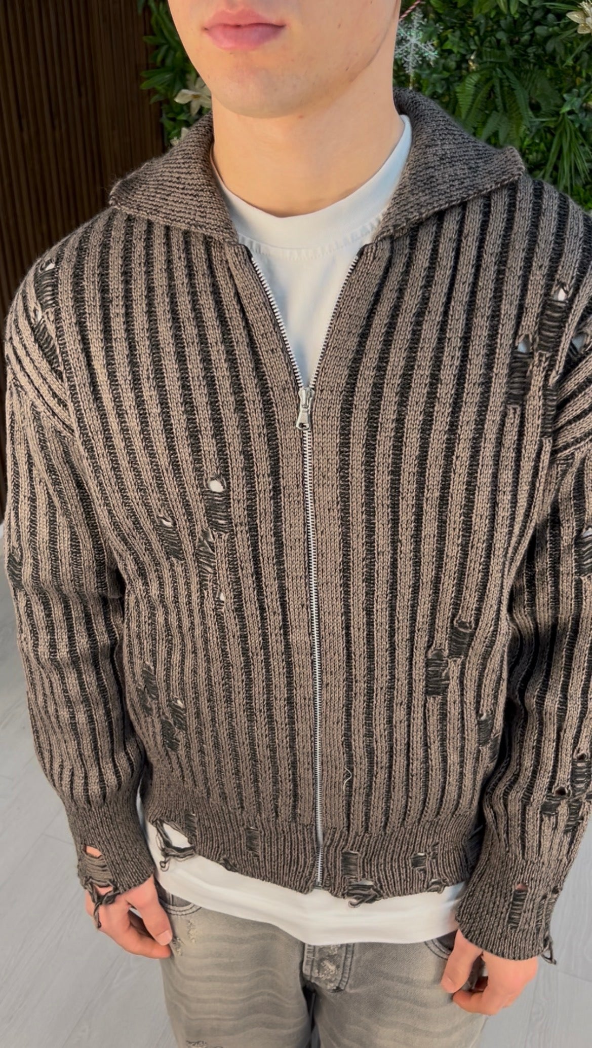 MAGLIONE DESTROYED ZIP BROWN