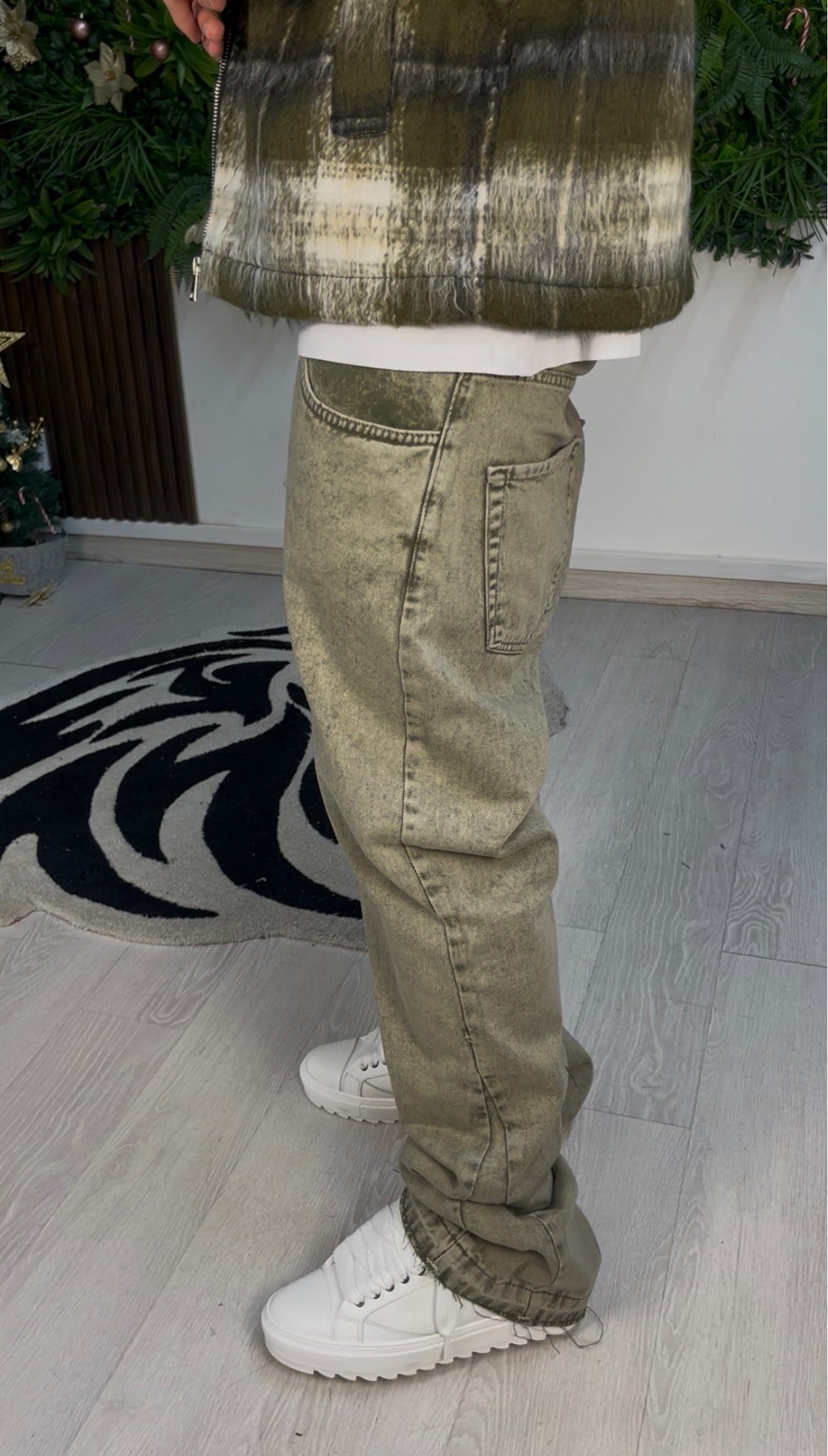 JEANS FLARE GREEN
