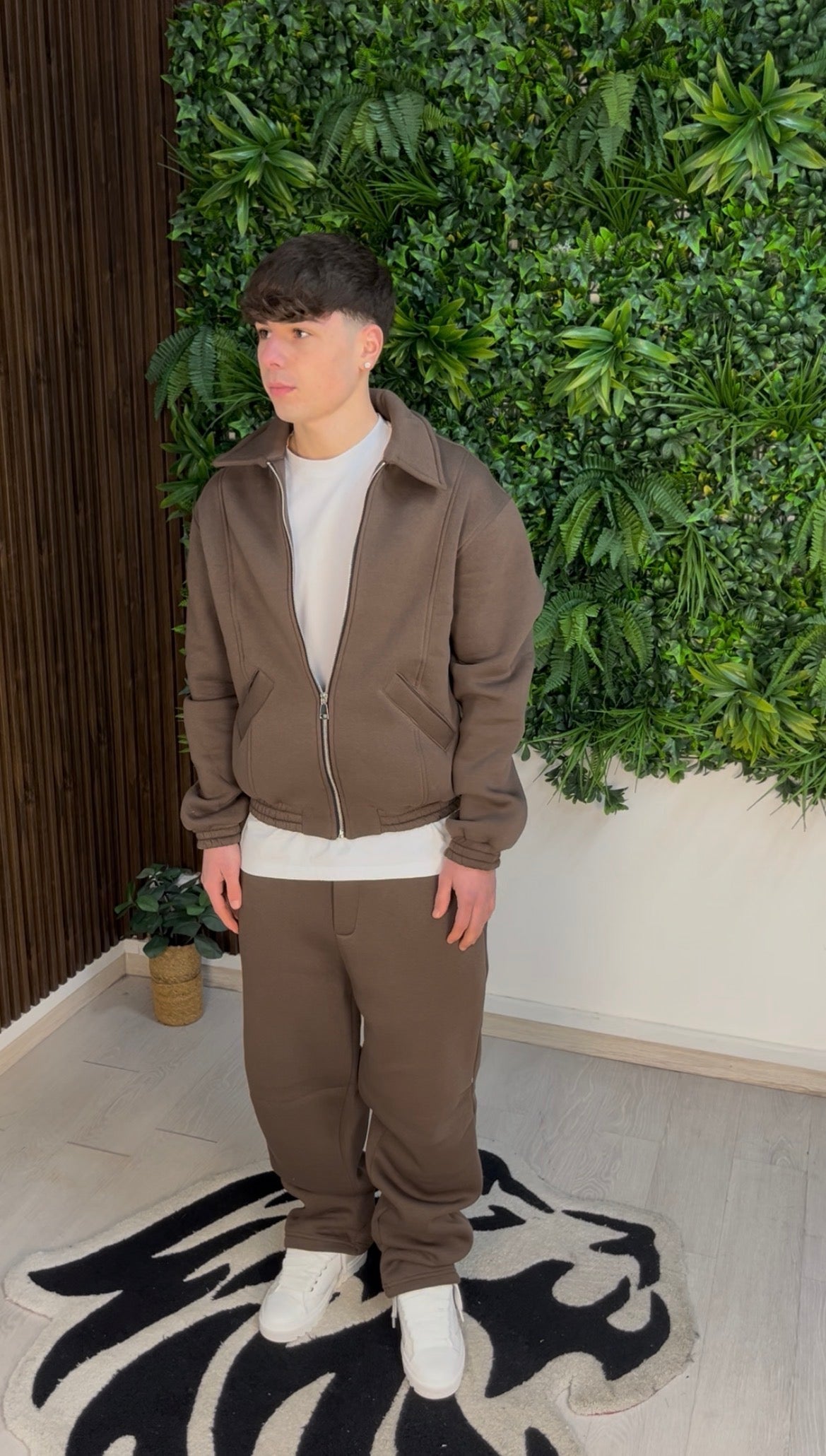 REFINED ZIP JACKET BROWN