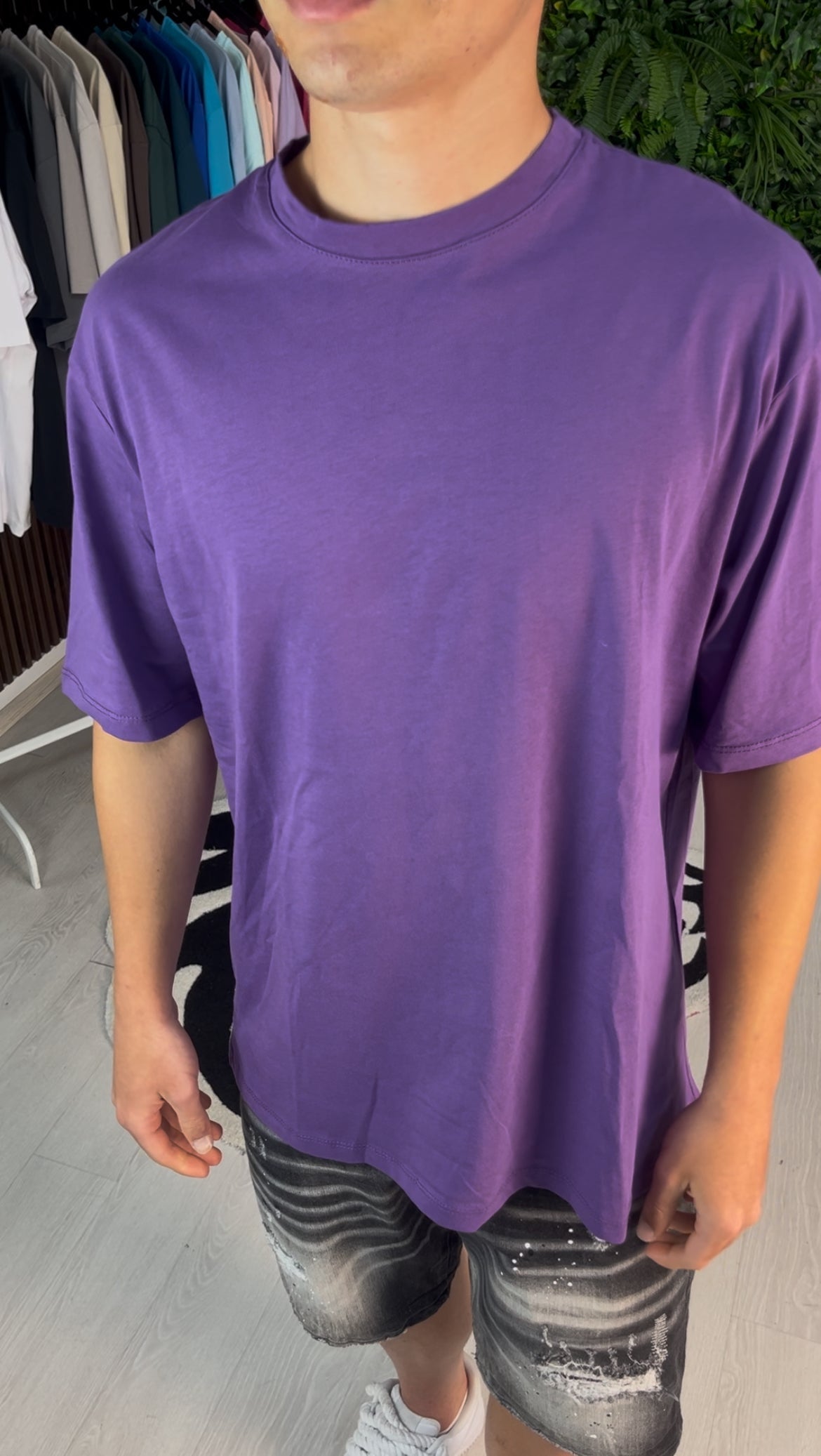 T-SHIRT GIROCOLLO VIOLA