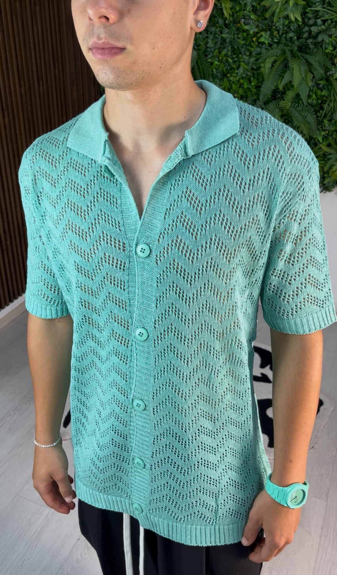 CARDIGAN VERDE ACQUA