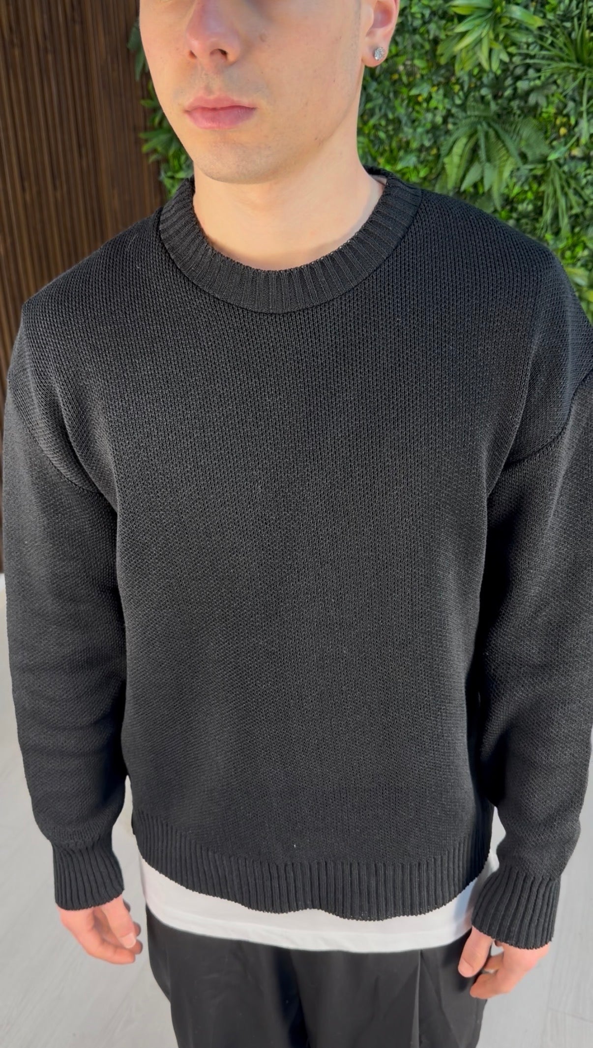MAGLIONCINO CROP NERO