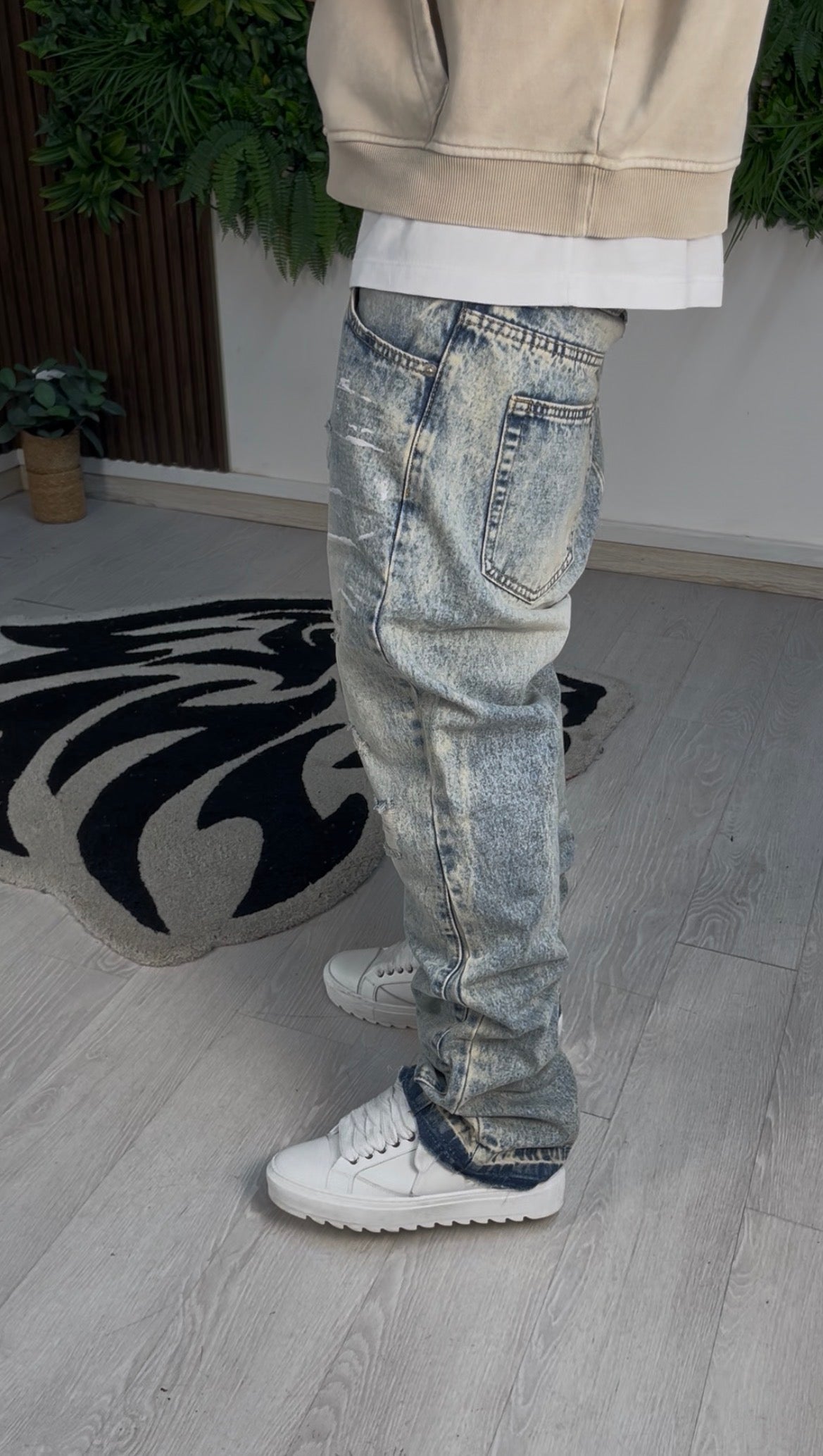 JEANS FLARE SAND