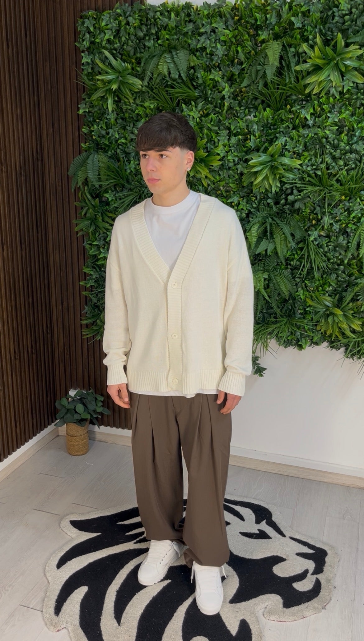 PANTALONE TAILORED MARRONE