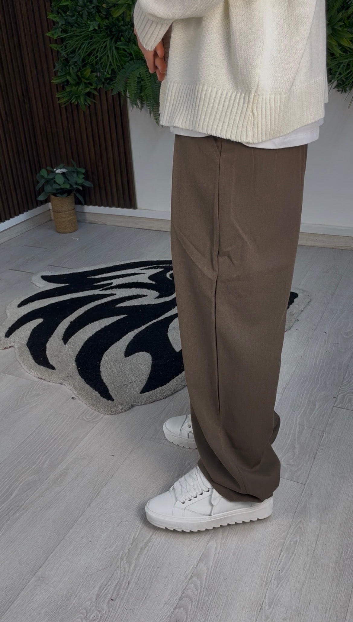 PANTALONE TAILORED MARRONE