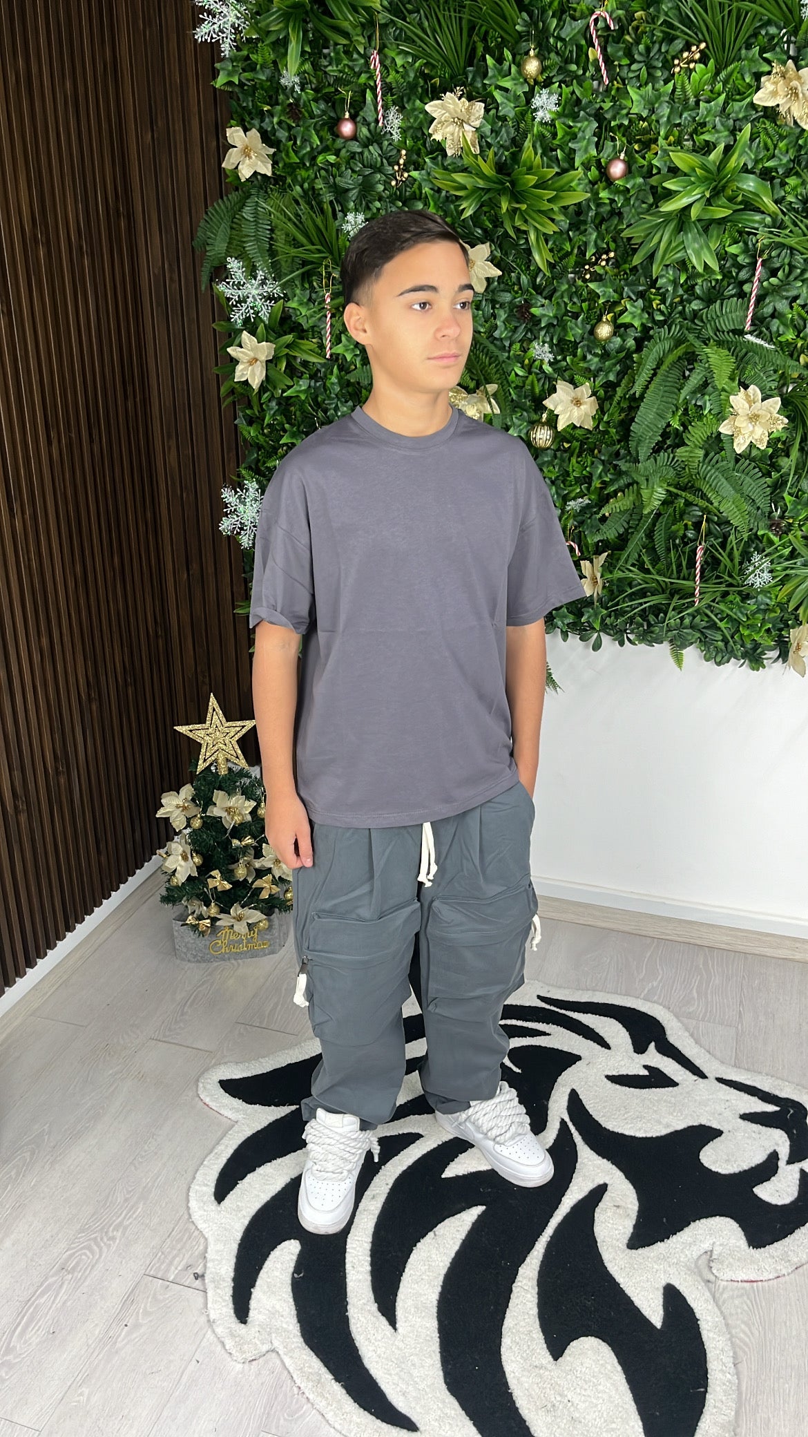 T-SHIRT GIROCOLLO PIOMBO