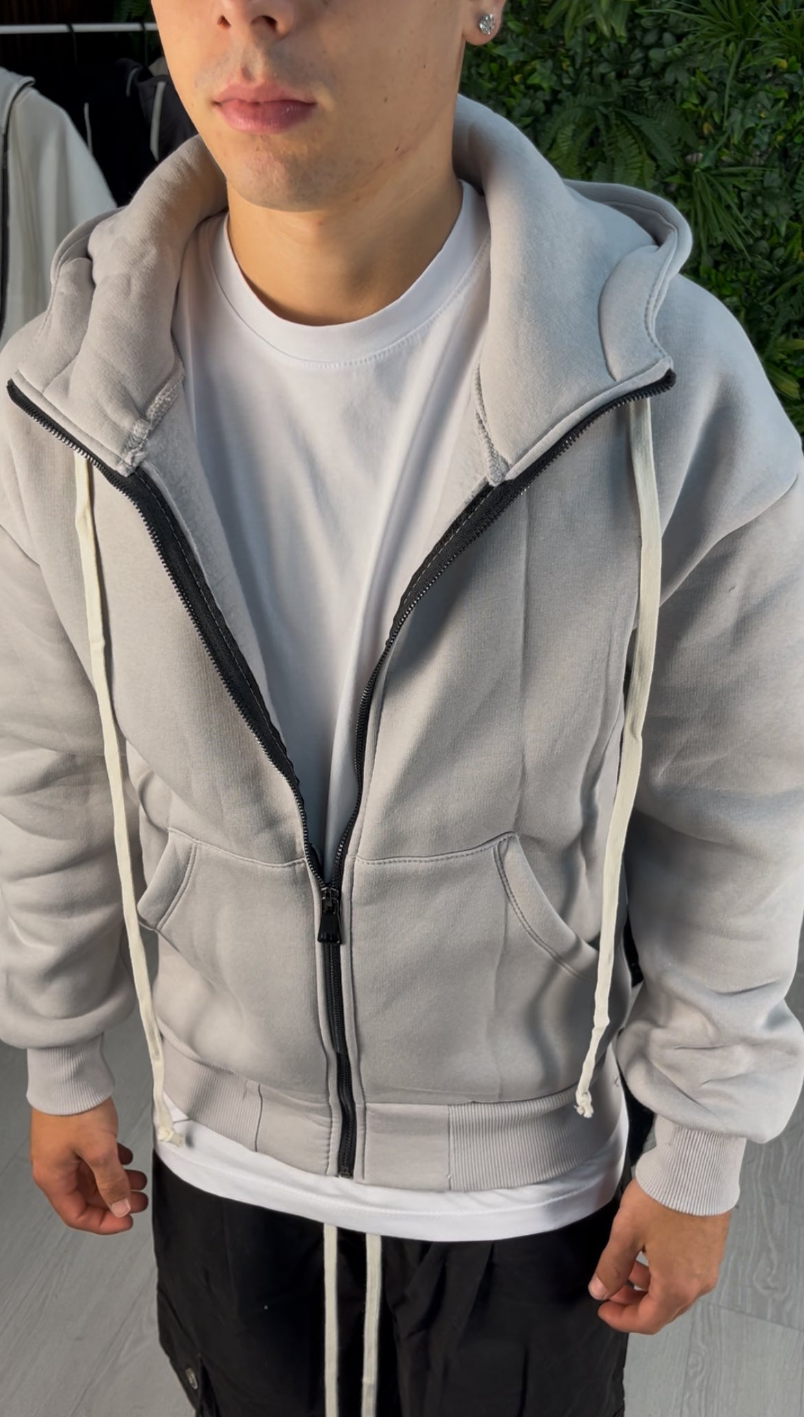 FELPA CON ZIP GHIACCIO