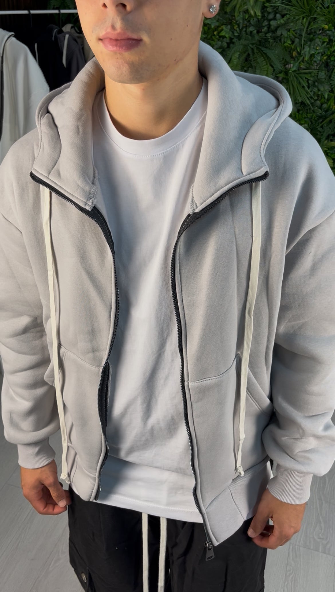 FELPA CON ZIP GHIACCIO