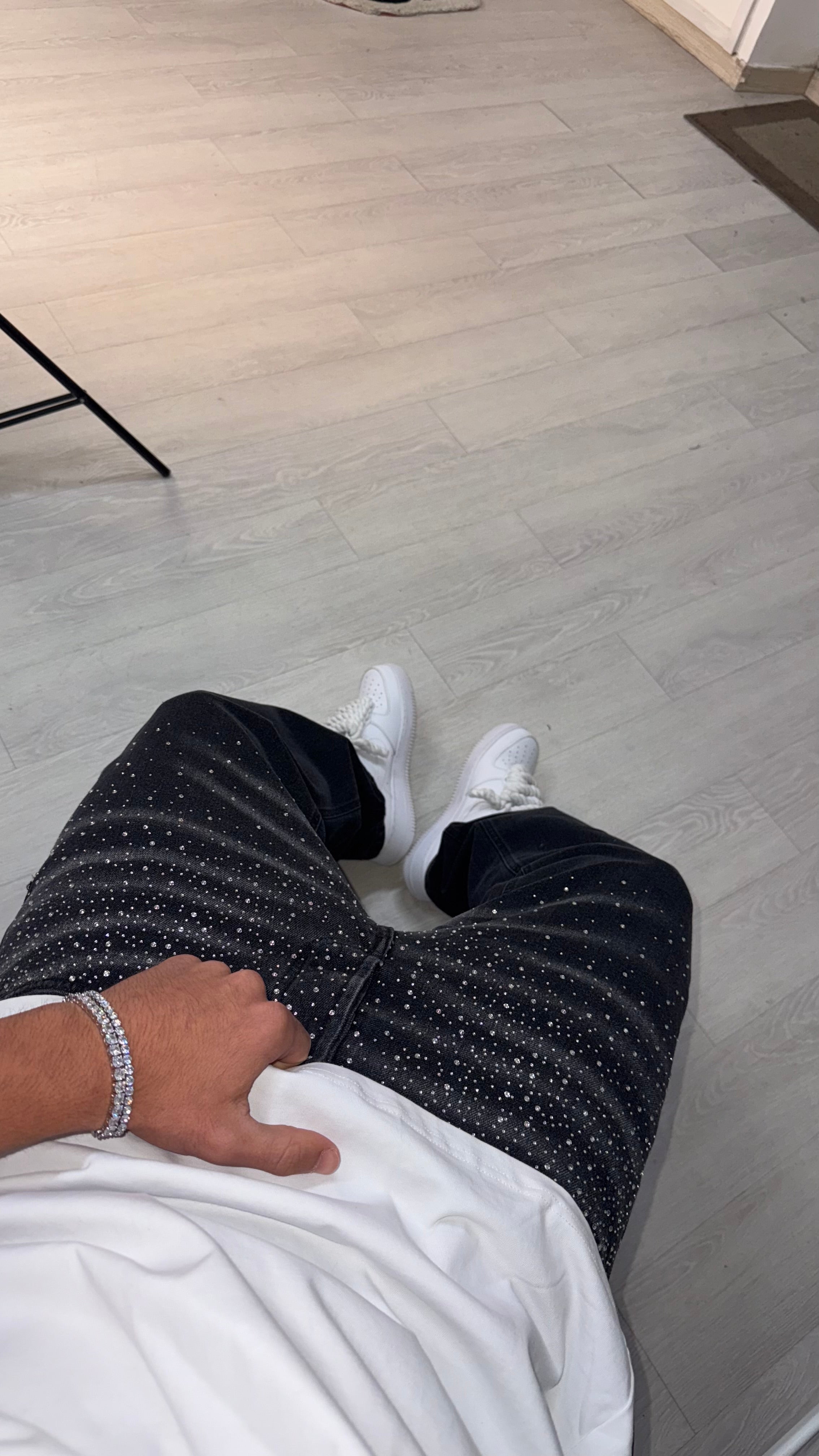 JEANS BAGGY CON STRASS