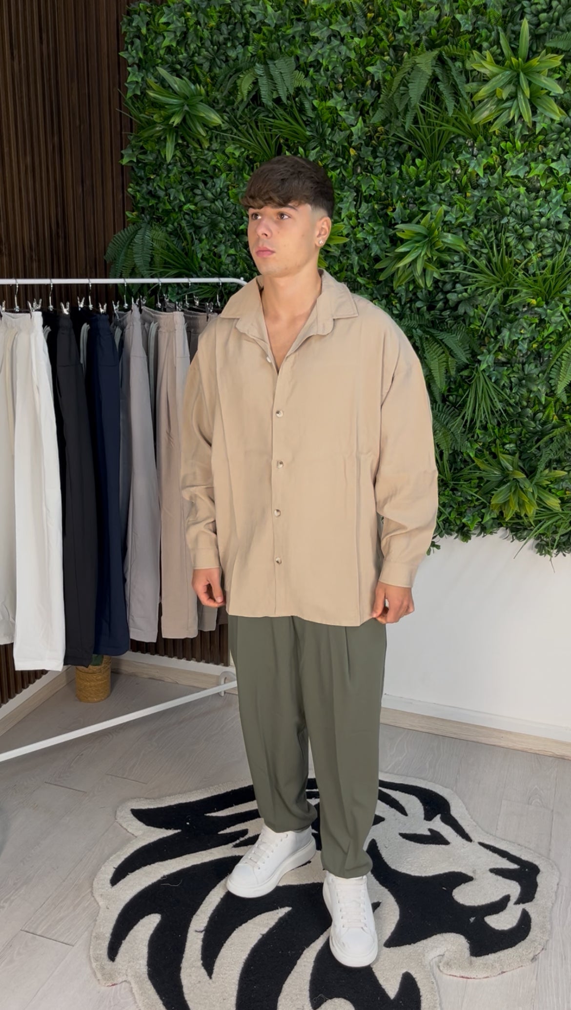 PANTALONE ELEGANT VERDE MILITARE