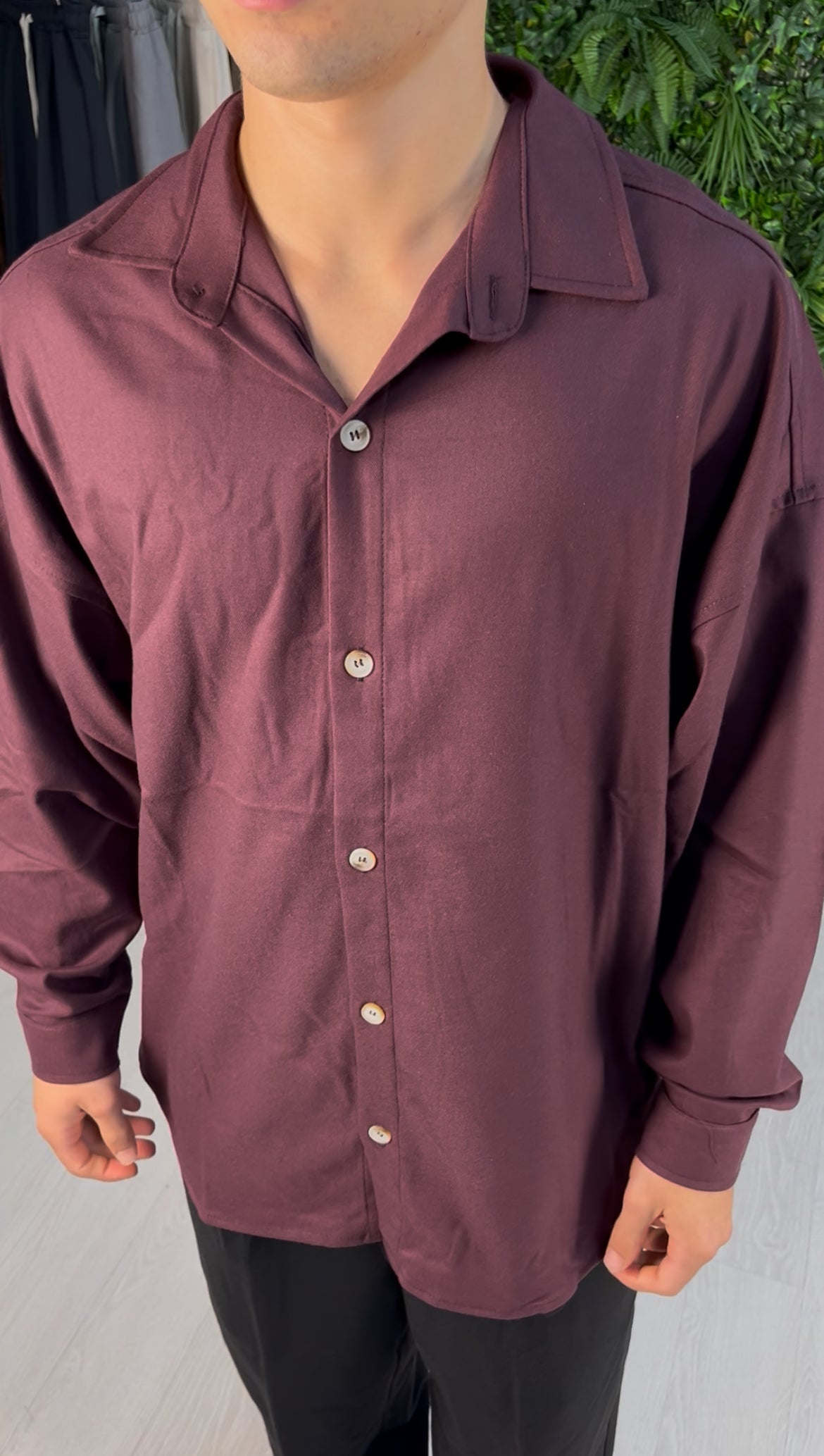 CAMICIA ELEGANT OVER BORDEAUX