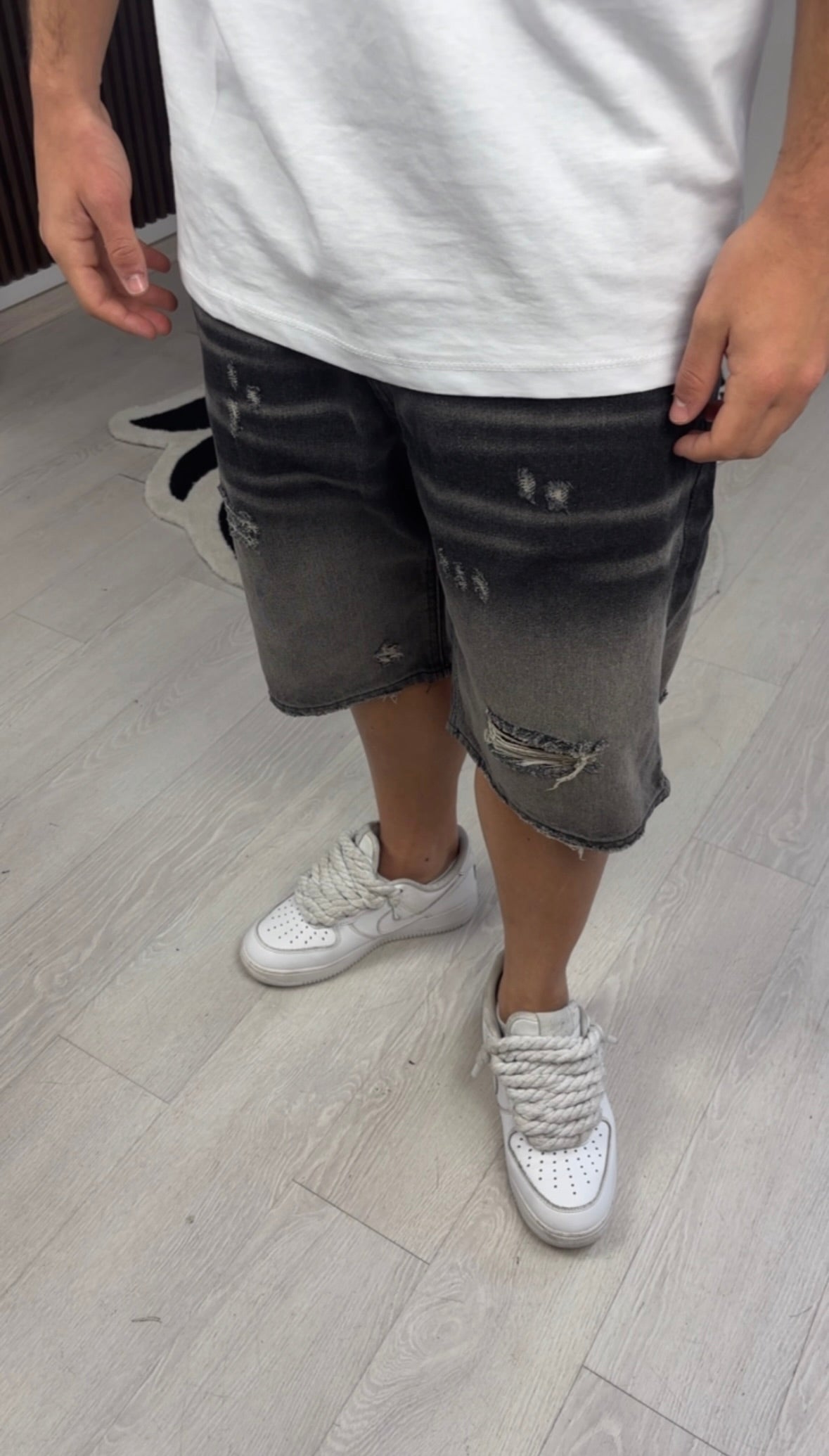 JEANS CORTO NERO PANAMA