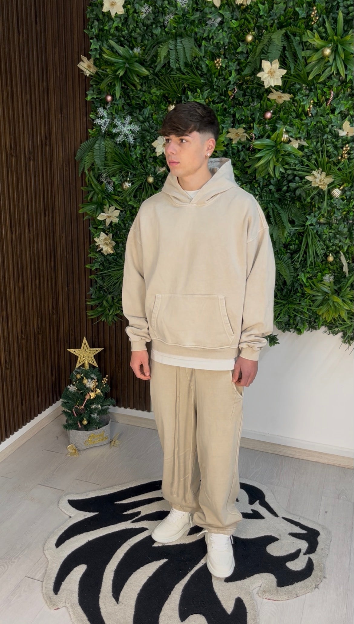 WASHED FLEX PANTS BEIGE
