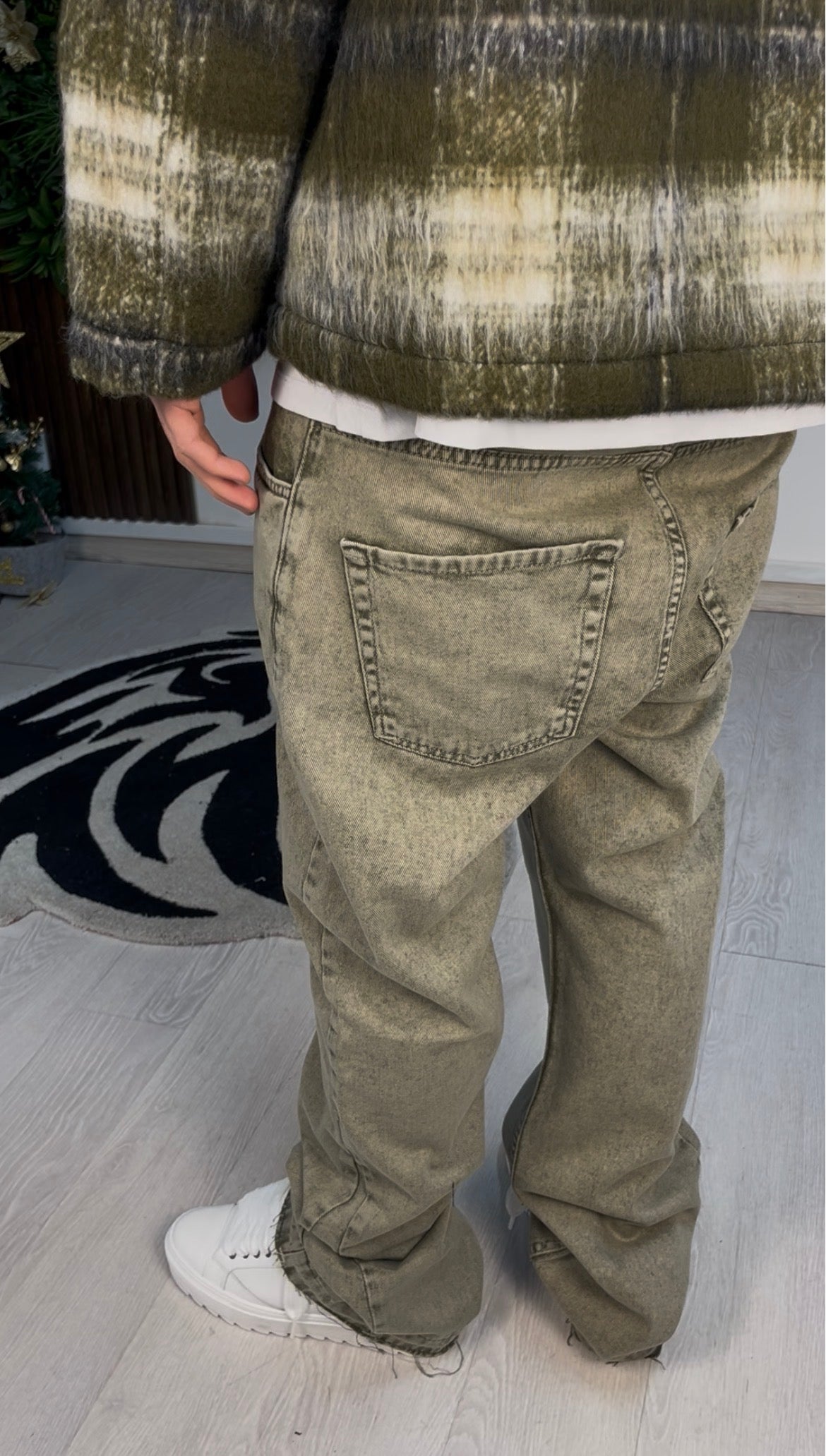 JEANS FLARE GREEN