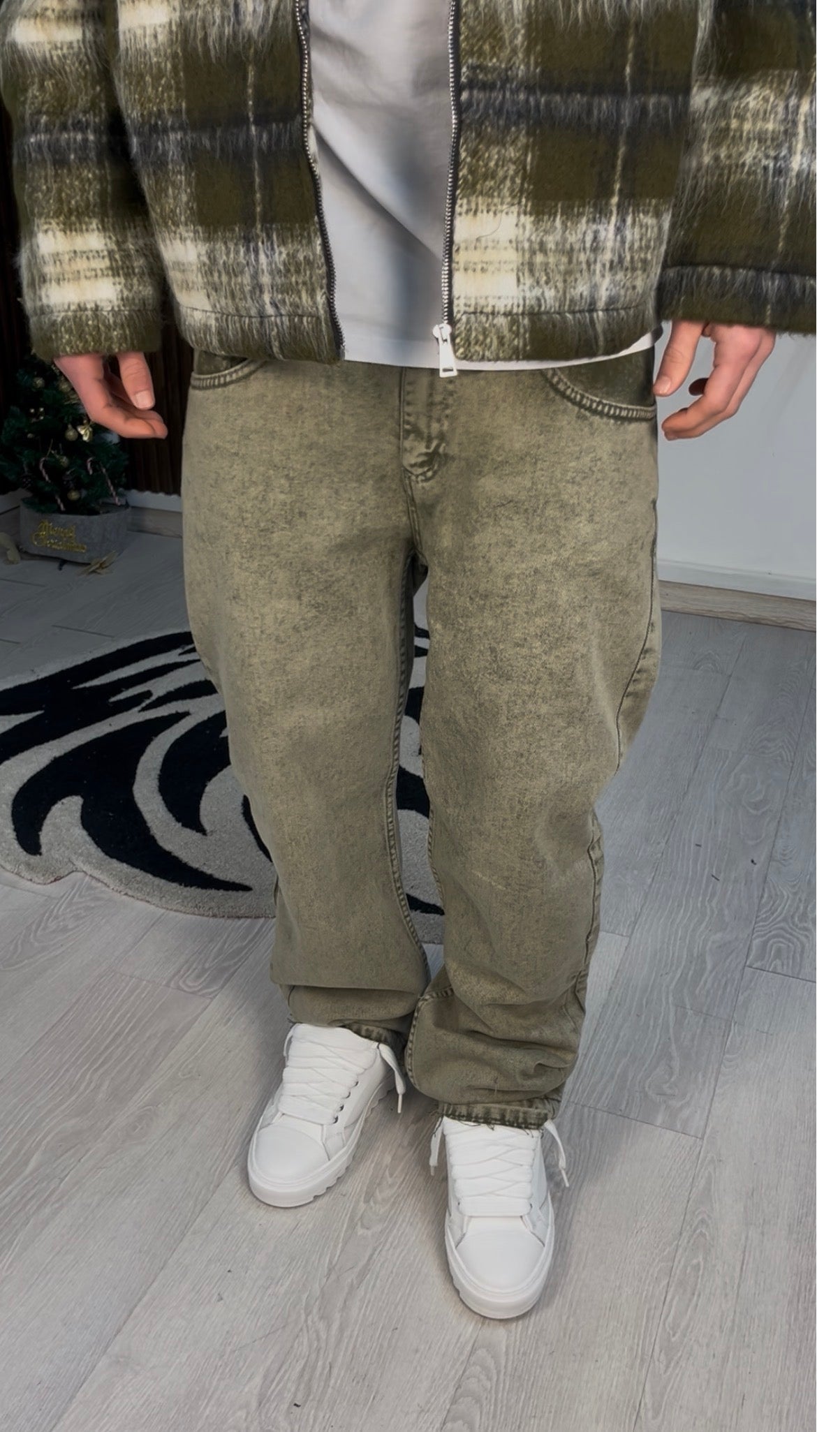 JEANS FLARE GREEN