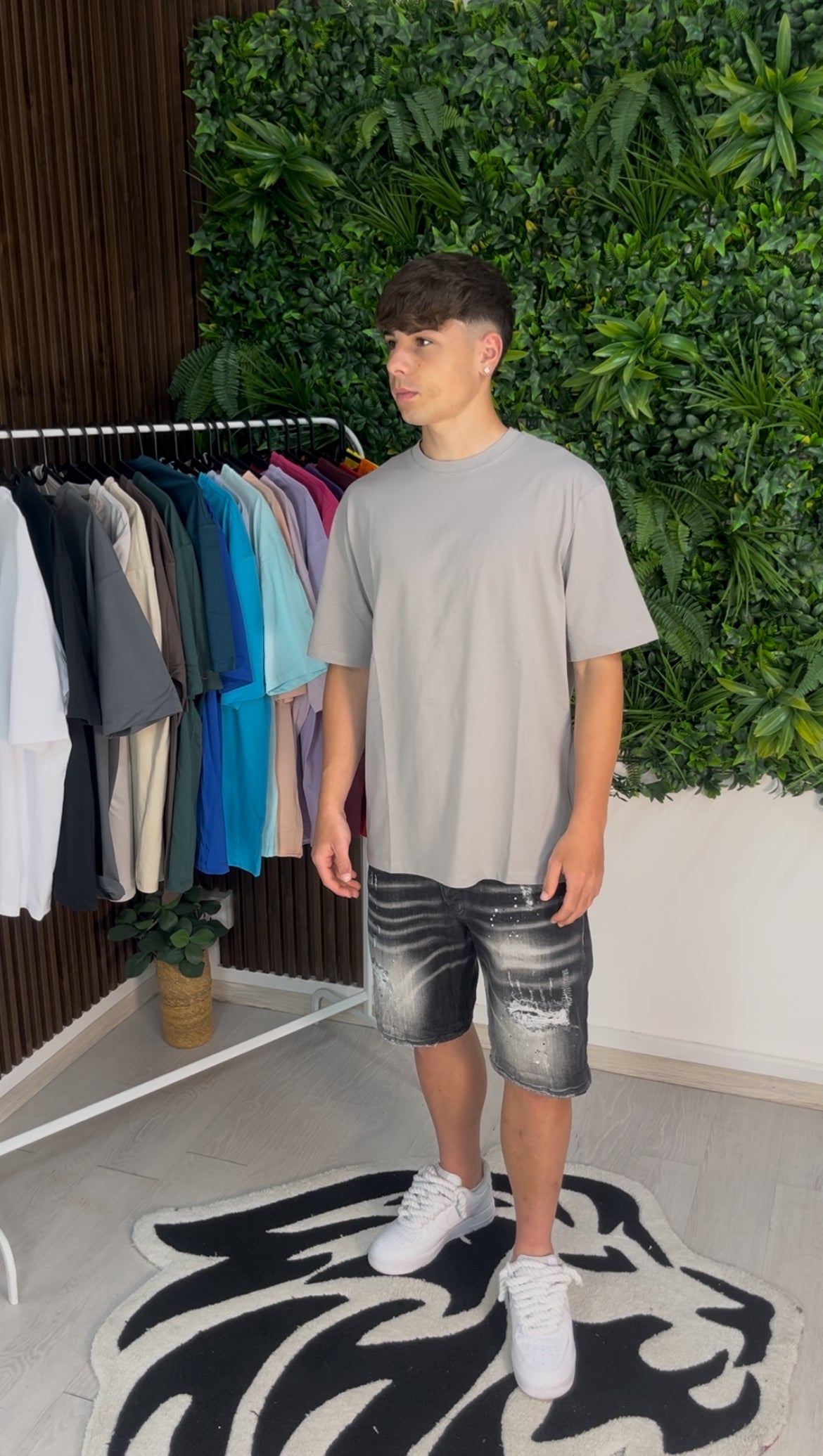 T-SHIRT GIROCOLLO GRIGIA