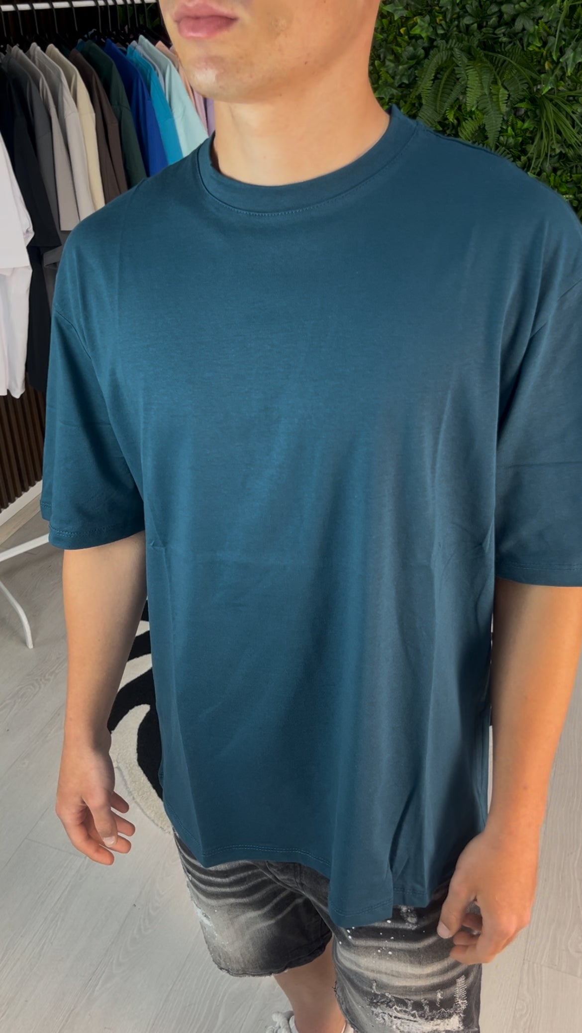 T-SHIRT GIROCOLLO PETROLIO