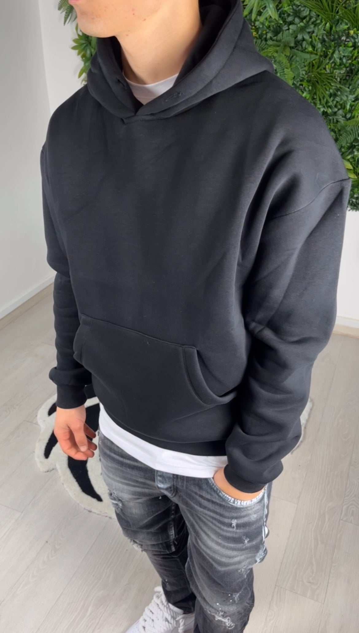FELPA IN COTONE NERA
