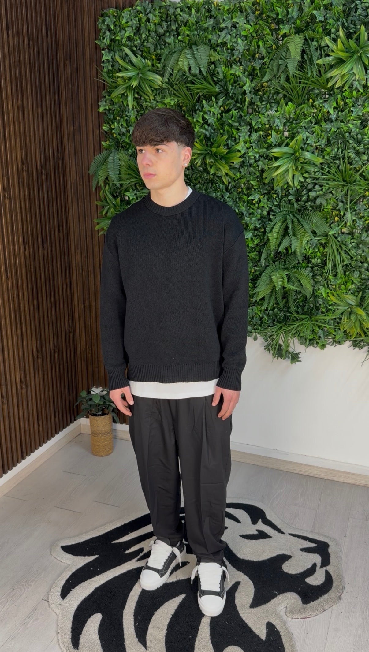 MAGLIONCINO CROP NERO