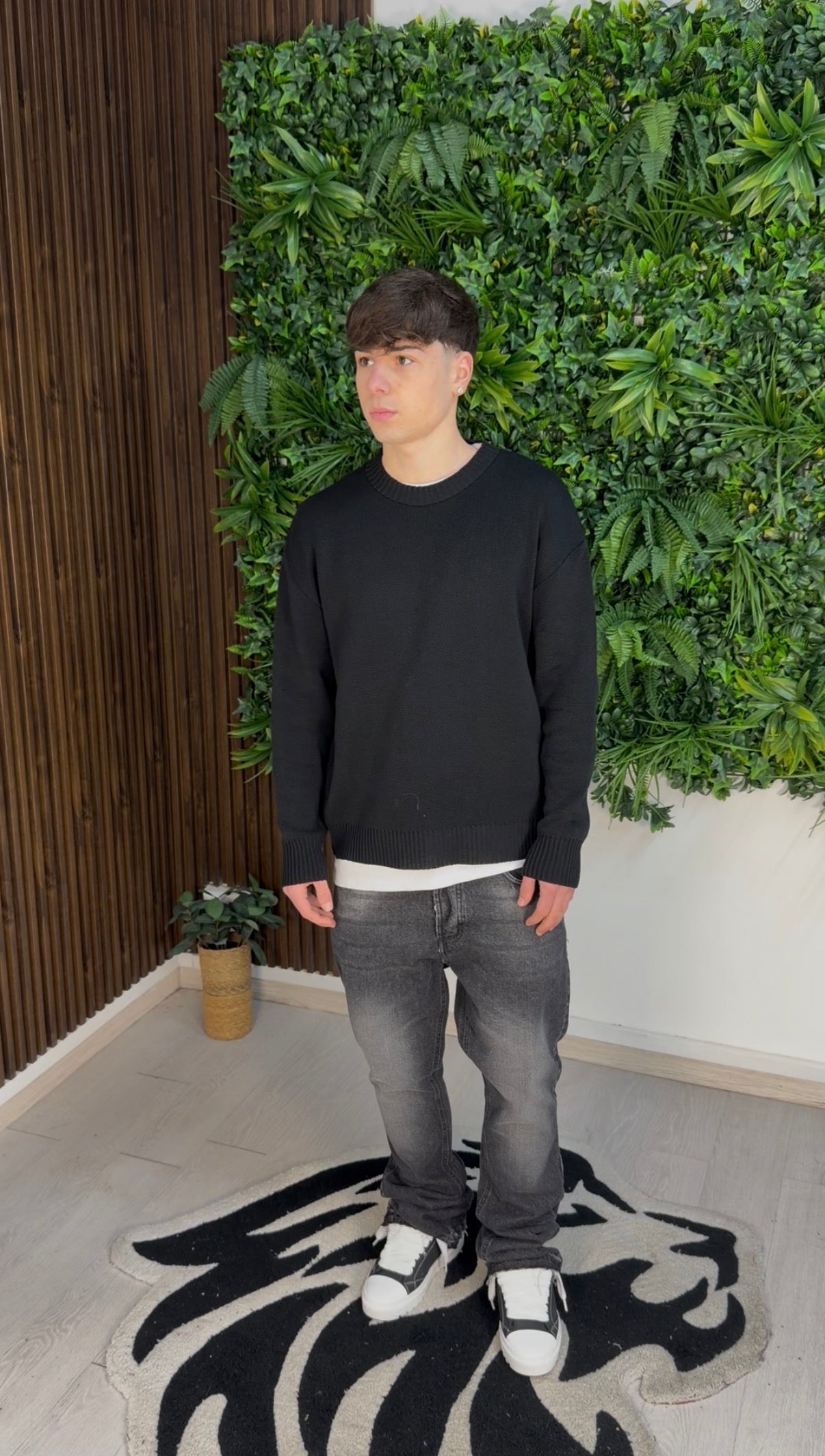 MAGLIONCINO CROP NERO