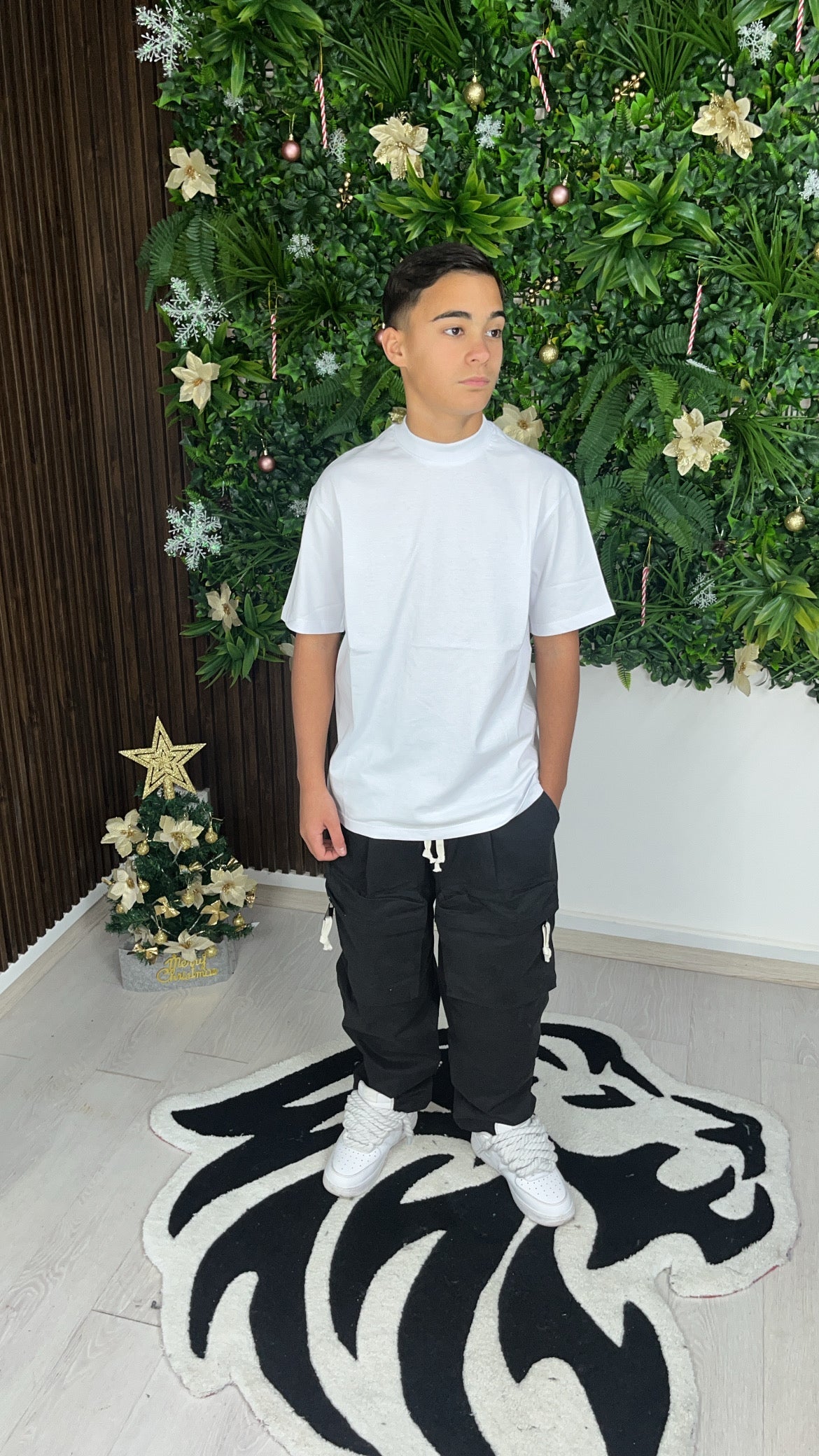 T-SHIRT COLLO ALTO BIANCA